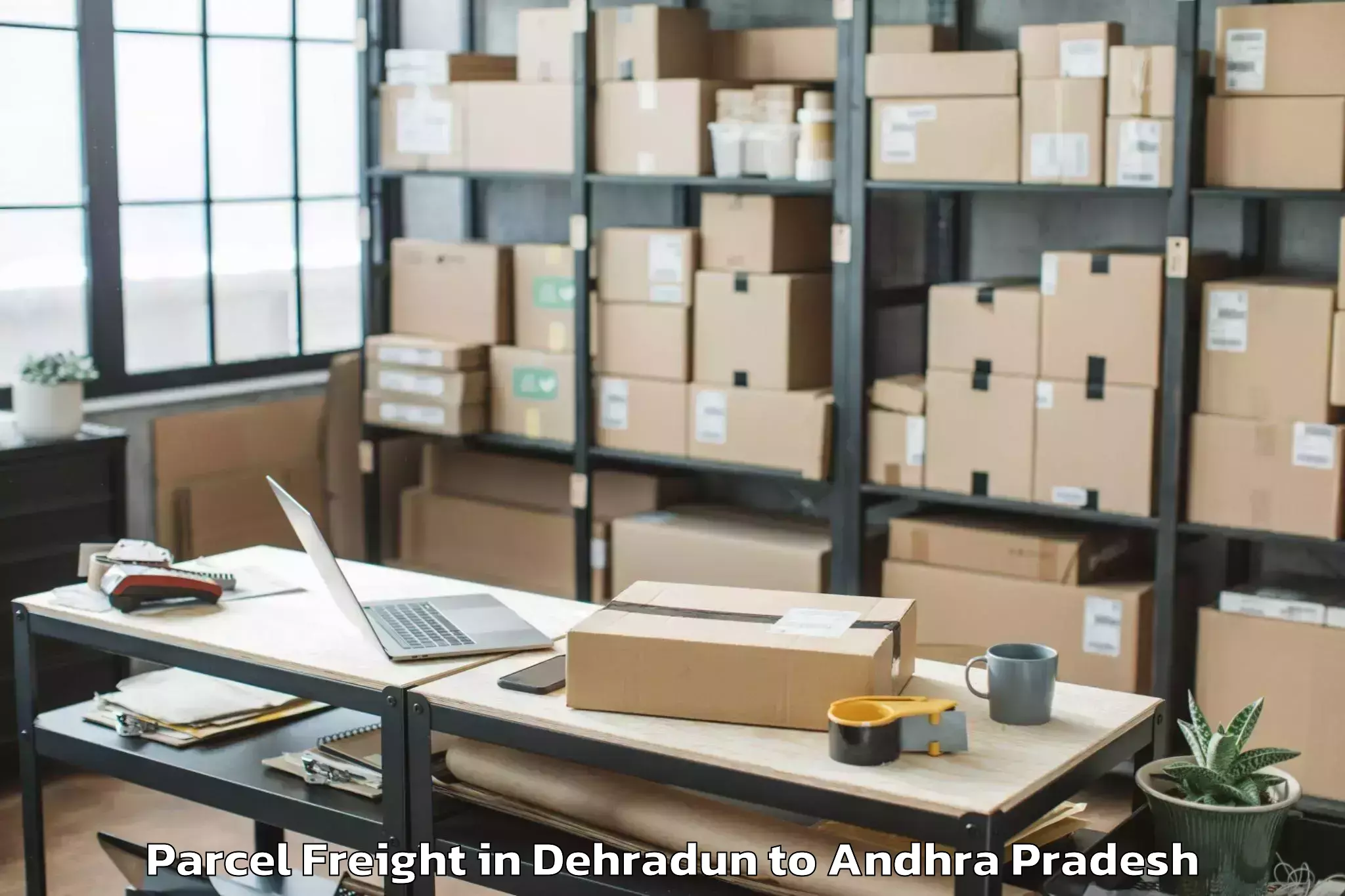 Trusted Dehradun to Vissannapeta Parcel Freight